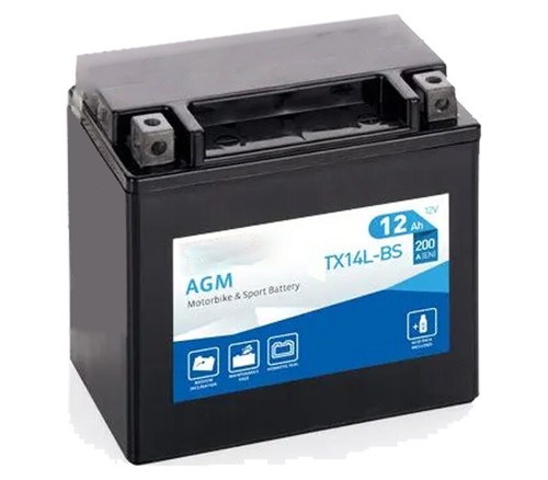 Batteria moto agm - 12v, 12ah